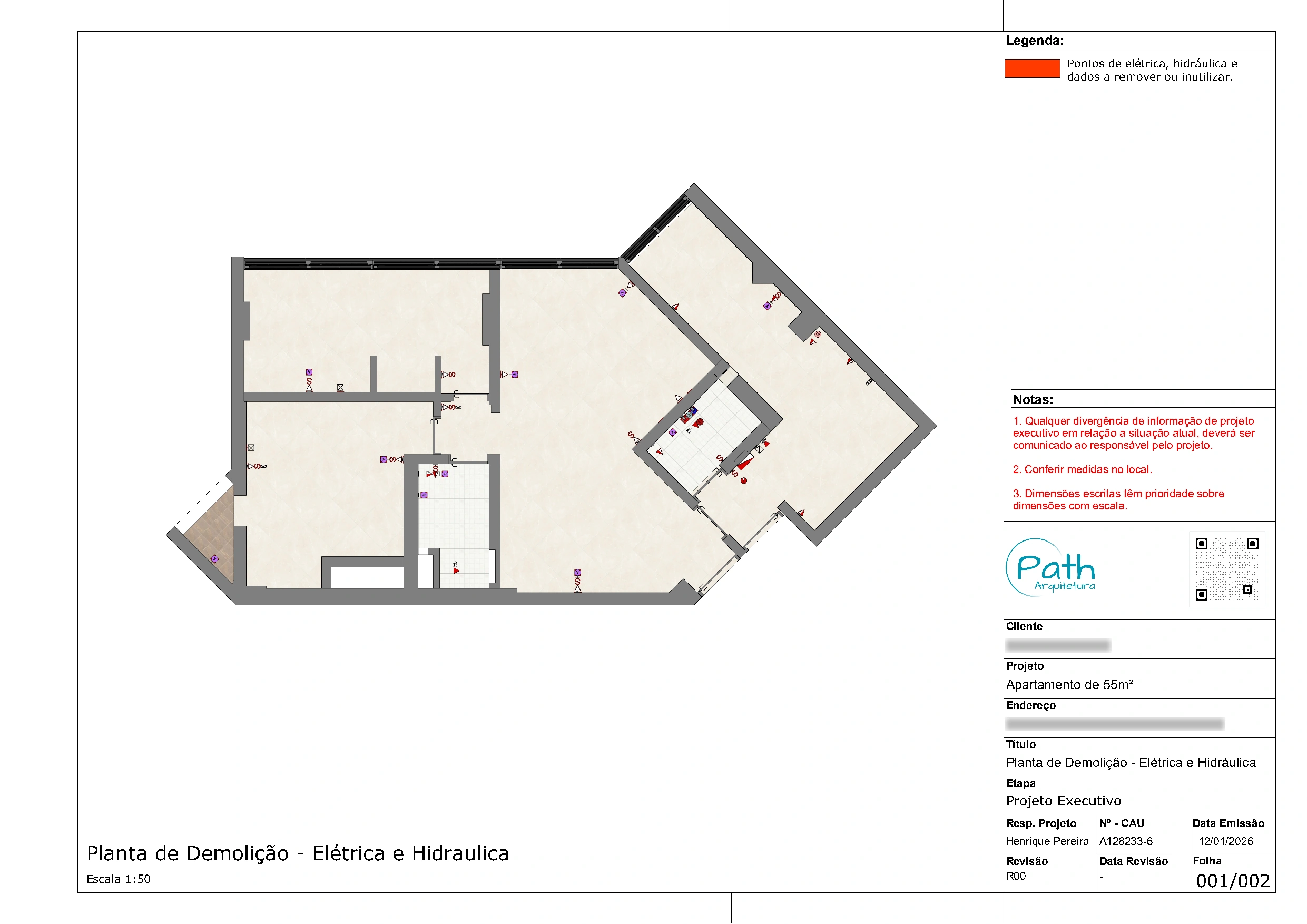 Folha de demolição do projeto executivo de Morumbi · 52 m²