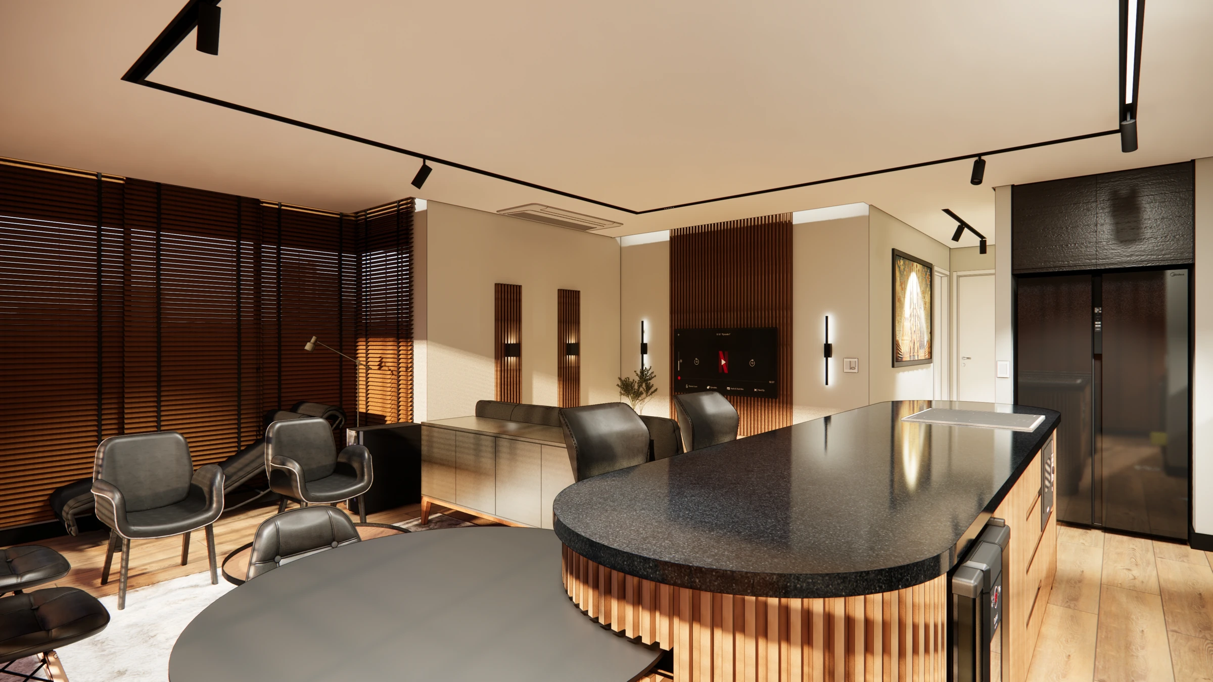 Perspectiva do projeto: Apartamento no Brooklin